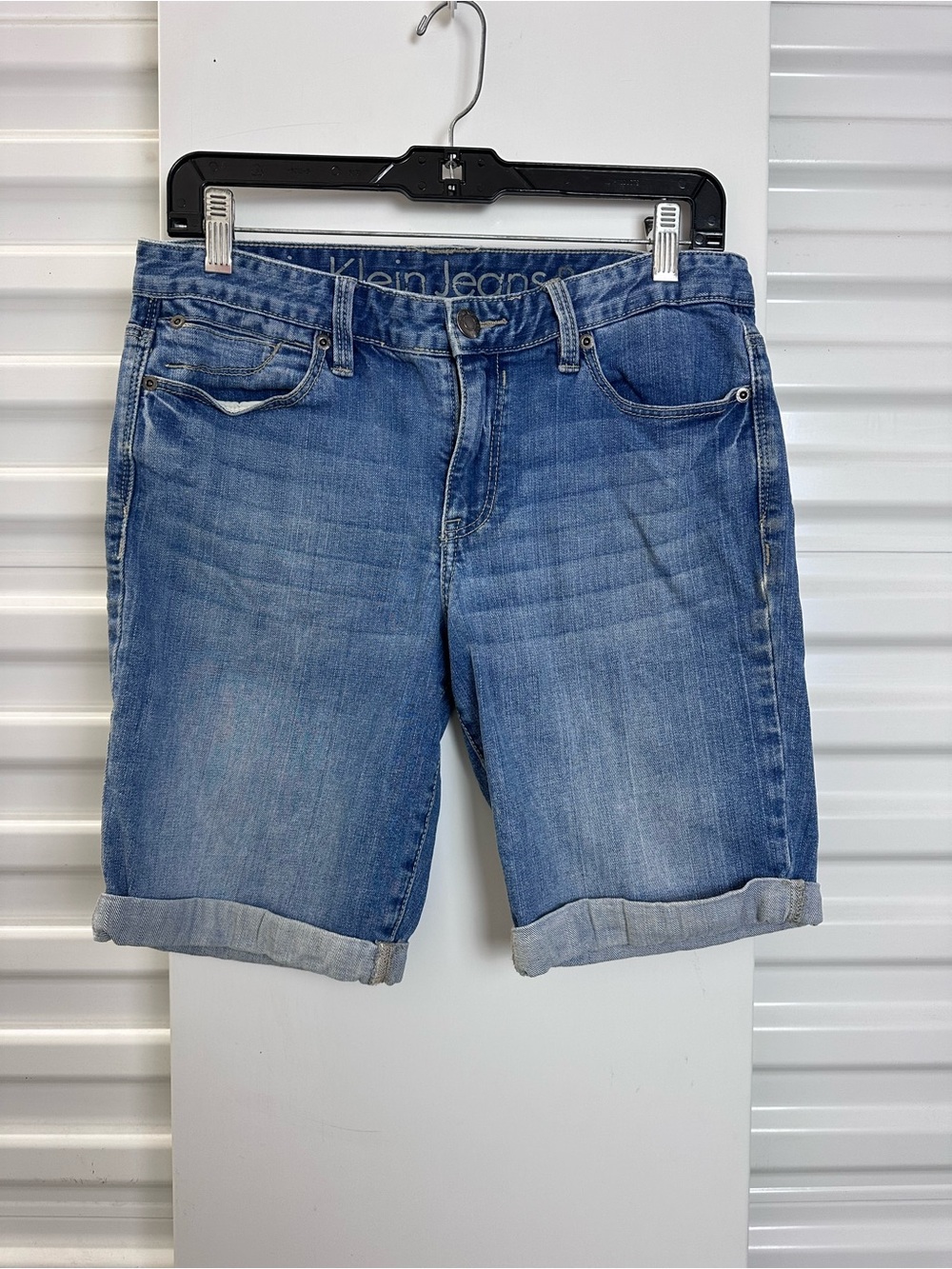Calvin Klein Boyfriend Cuffed Denim Shorts
